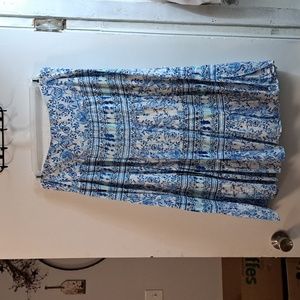 Blue and white Chaps size large skirt